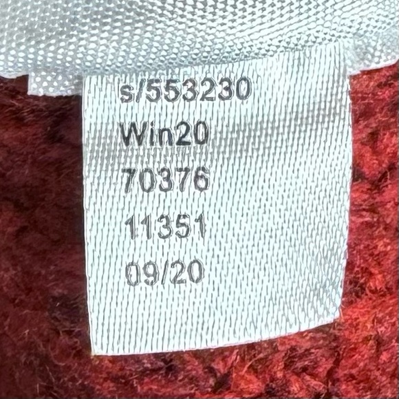 LOFT Red Maternity Puff Sleeve Cable Sweater Dress S Wool Bodycon V-neck NWT - Picture 8 of 10